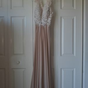 Tan Floor Length Dress